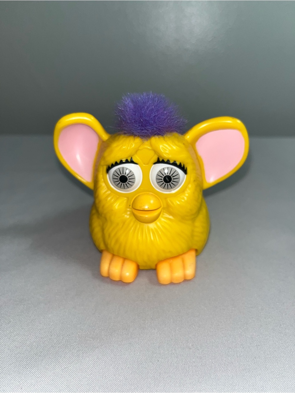 Vintage Furby Yellow/Purple 1998 Mcdonalds Happy Meal Toy Wound-Up